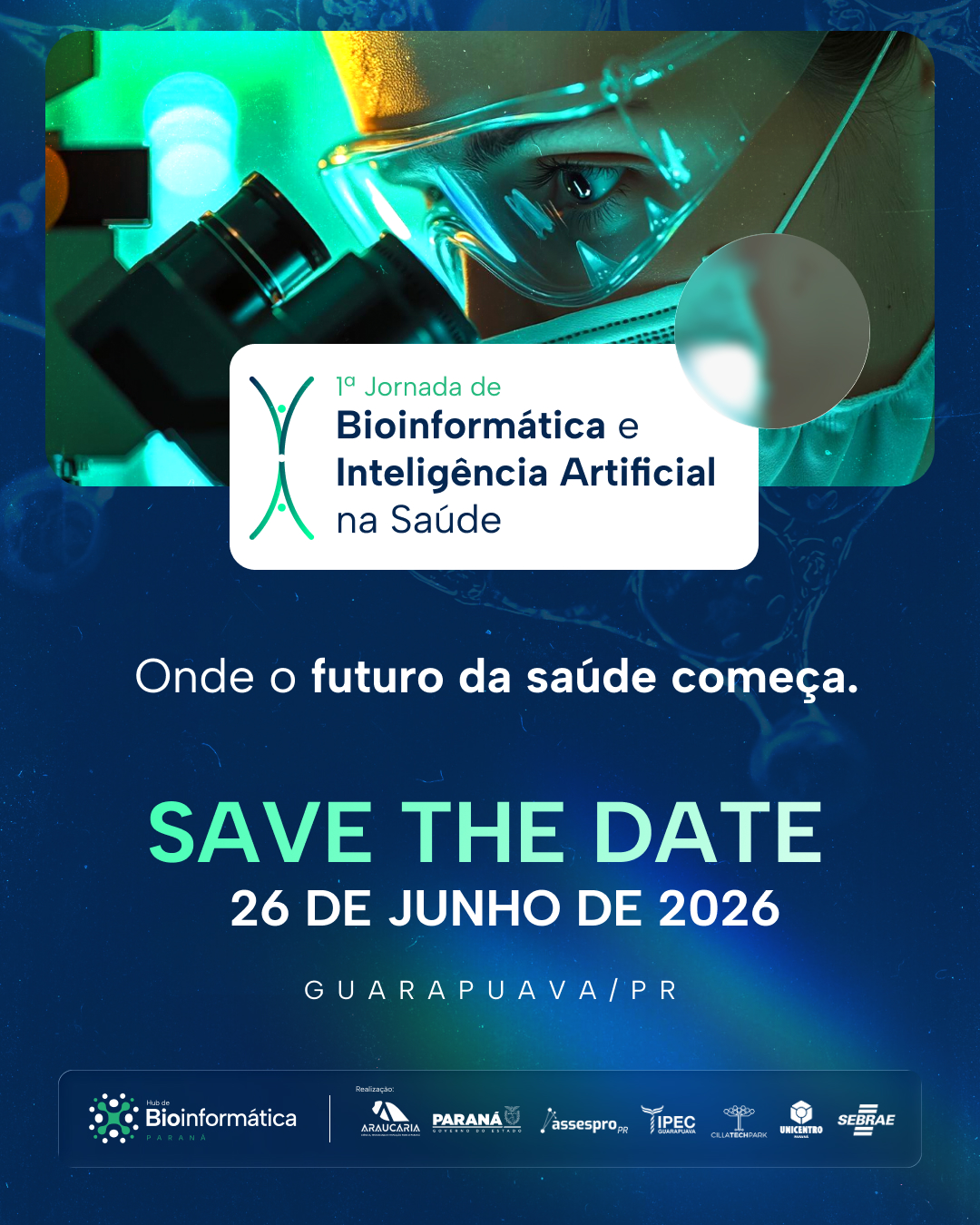 Guarapuava sediará 1ª Jornada de Bioinformática e Inteligência Artificial na Saúde